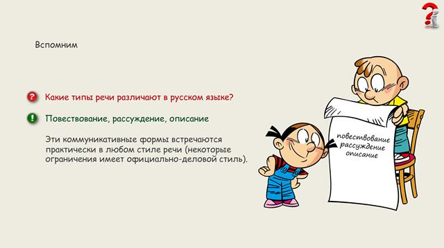 Типы речи в русском языке
